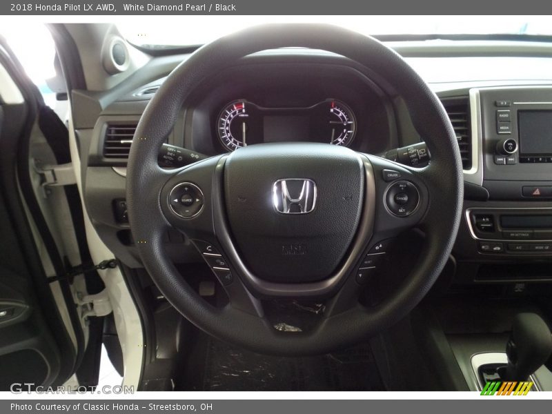 White Diamond Pearl / Black 2018 Honda Pilot LX AWD