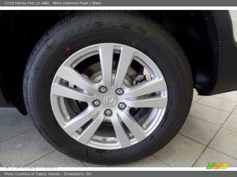 White Diamond Pearl / Black 2018 Honda Pilot LX AWD