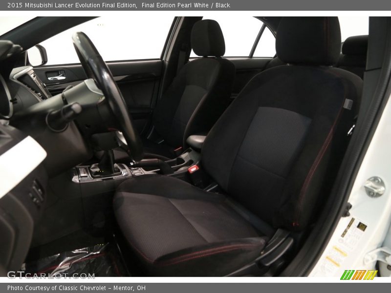 Front Seat of 2015 Lancer Evolution Final Edition