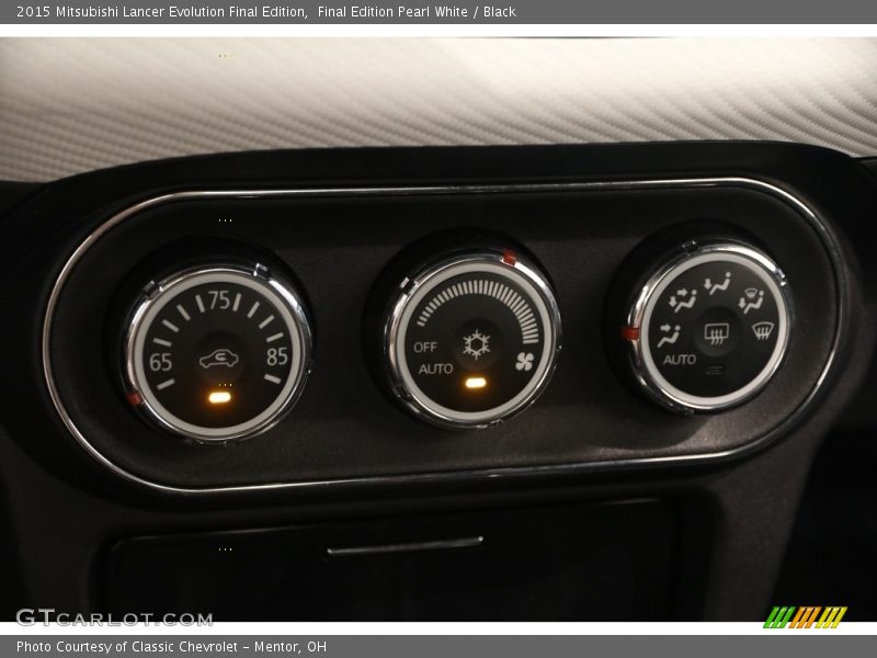 Controls of 2015 Lancer Evolution Final Edition