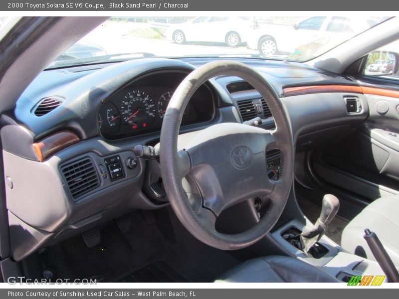 Black Sand Pearl / Charcoal 2000 Toyota Solara SE V6 Coupe