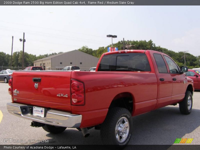 Flame Red / Medium Slate Gray 2009 Dodge Ram 2500 Big Horn Edition Quad Cab 4x4