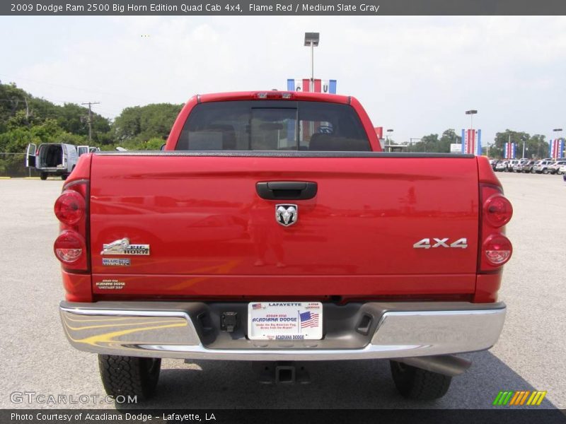 Flame Red / Medium Slate Gray 2009 Dodge Ram 2500 Big Horn Edition Quad Cab 4x4