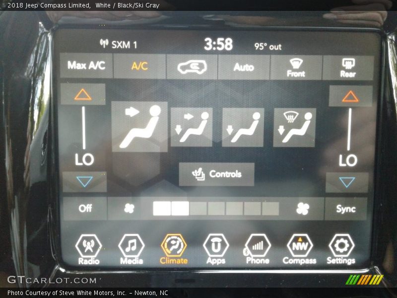 White / Black/Ski Gray 2018 Jeep Compass Limited