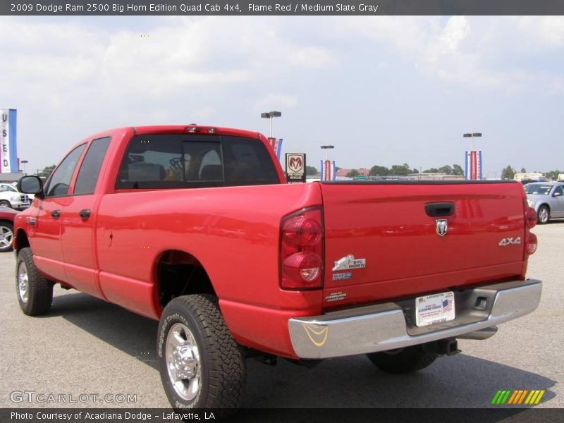 Flame Red / Medium Slate Gray 2009 Dodge Ram 2500 Big Horn Edition Quad Cab 4x4