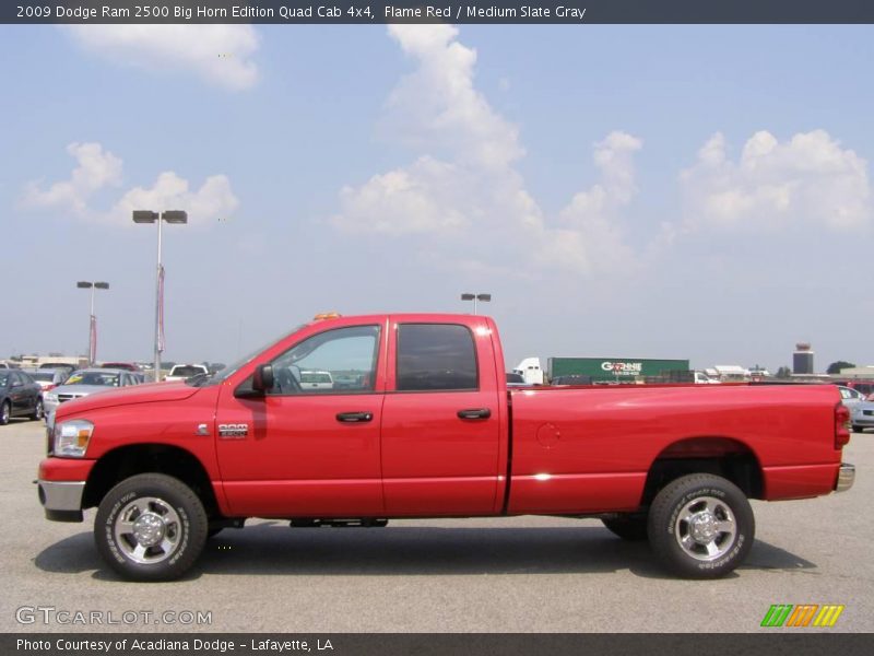 Flame Red / Medium Slate Gray 2009 Dodge Ram 2500 Big Horn Edition Quad Cab 4x4