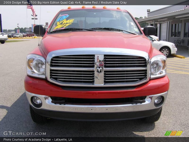 Flame Red / Medium Slate Gray 2009 Dodge Ram 2500 Big Horn Edition Quad Cab 4x4