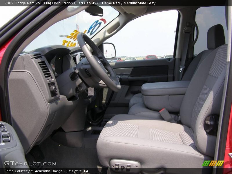 Flame Red / Medium Slate Gray 2009 Dodge Ram 2500 Big Horn Edition Quad Cab 4x4