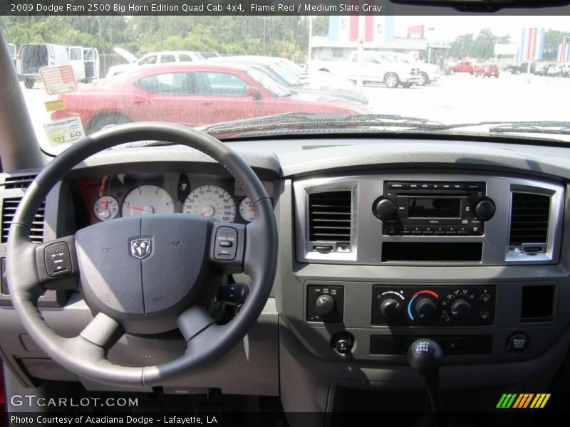 Flame Red / Medium Slate Gray 2009 Dodge Ram 2500 Big Horn Edition Quad Cab 4x4