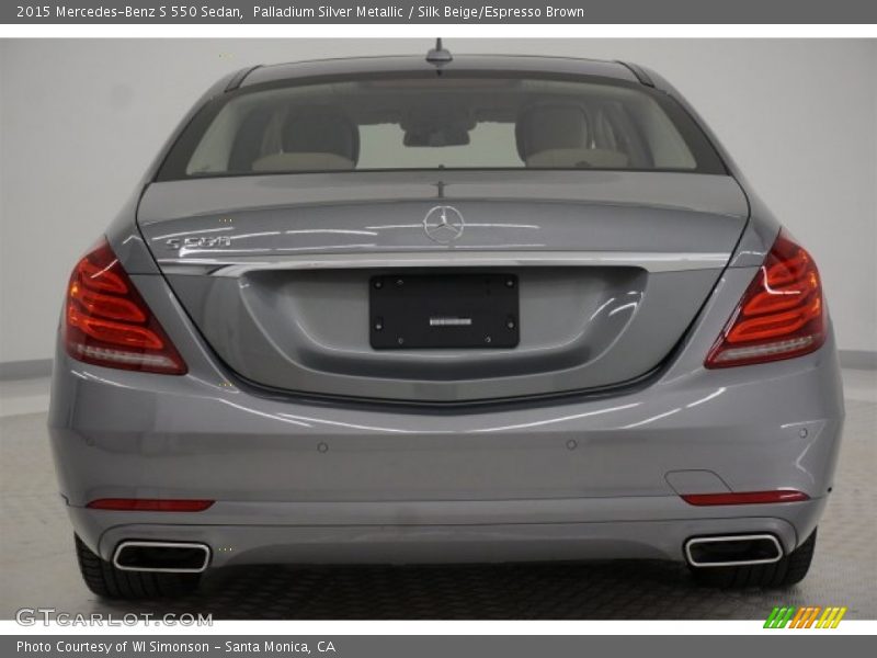 Palladium Silver Metallic / Silk Beige/Espresso Brown 2015 Mercedes-Benz S 550 Sedan