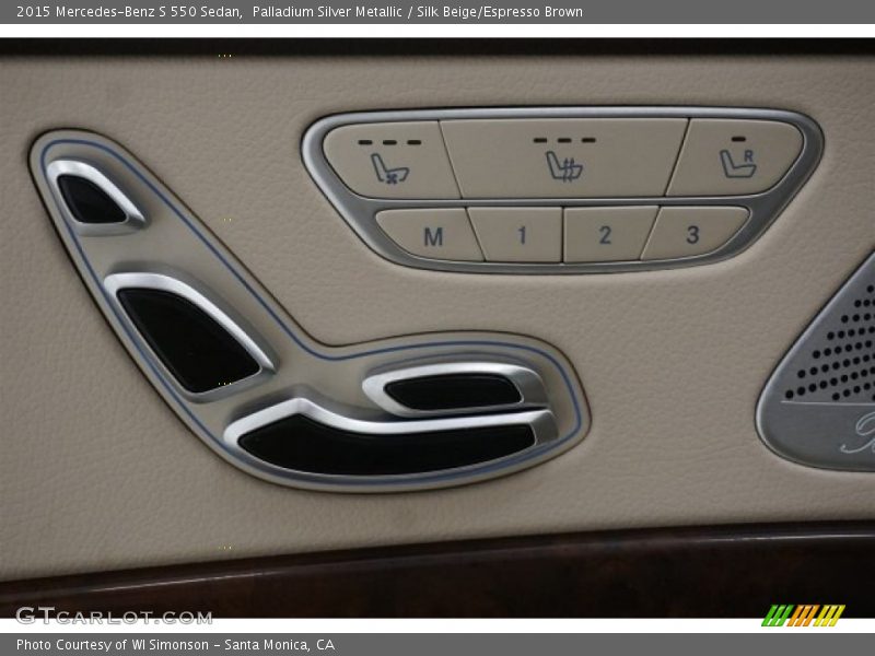 Palladium Silver Metallic / Silk Beige/Espresso Brown 2015 Mercedes-Benz S 550 Sedan