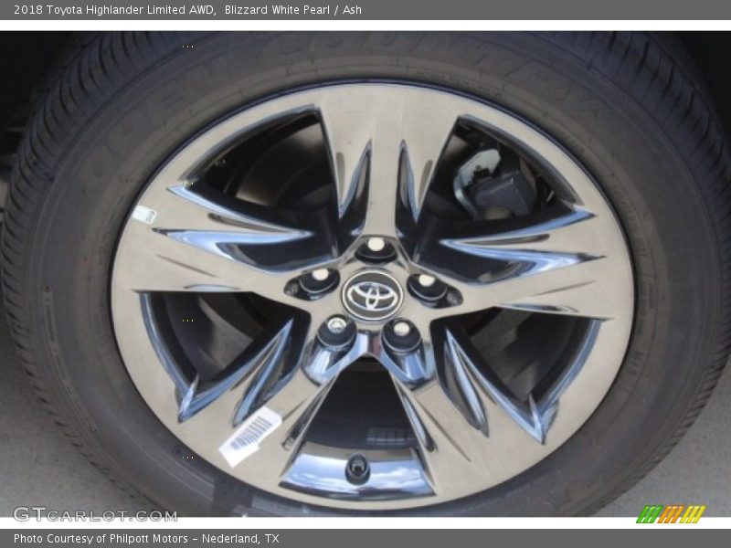 Blizzard White Pearl / Ash 2018 Toyota Highlander Limited AWD