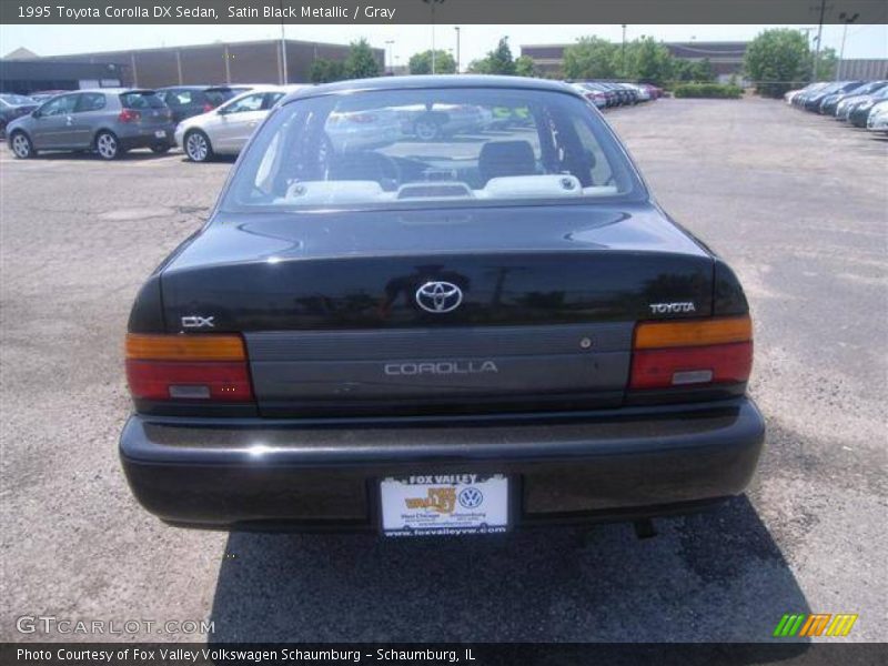 Satin Black Metallic / Gray 1995 Toyota Corolla DX Sedan