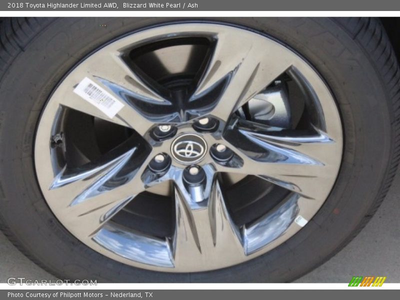 Blizzard White Pearl / Ash 2018 Toyota Highlander Limited AWD