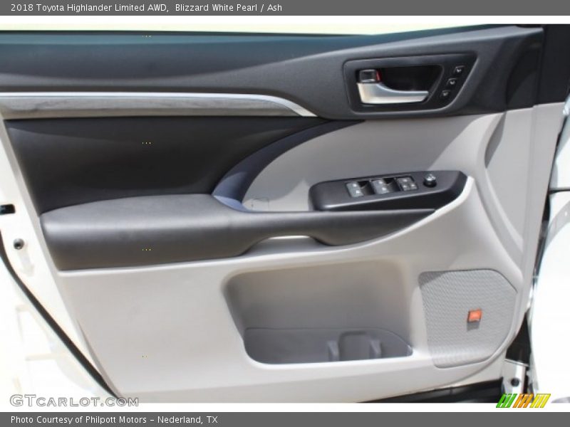 Blizzard White Pearl / Ash 2018 Toyota Highlander Limited AWD