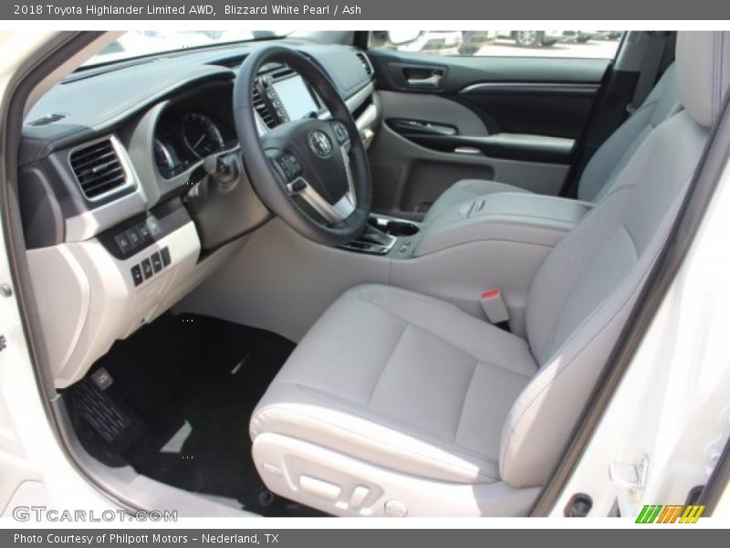 Blizzard White Pearl / Ash 2018 Toyota Highlander Limited AWD
