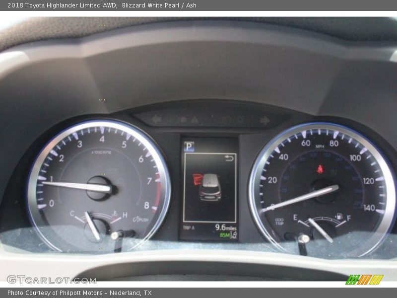 Blizzard White Pearl / Ash 2018 Toyota Highlander Limited AWD