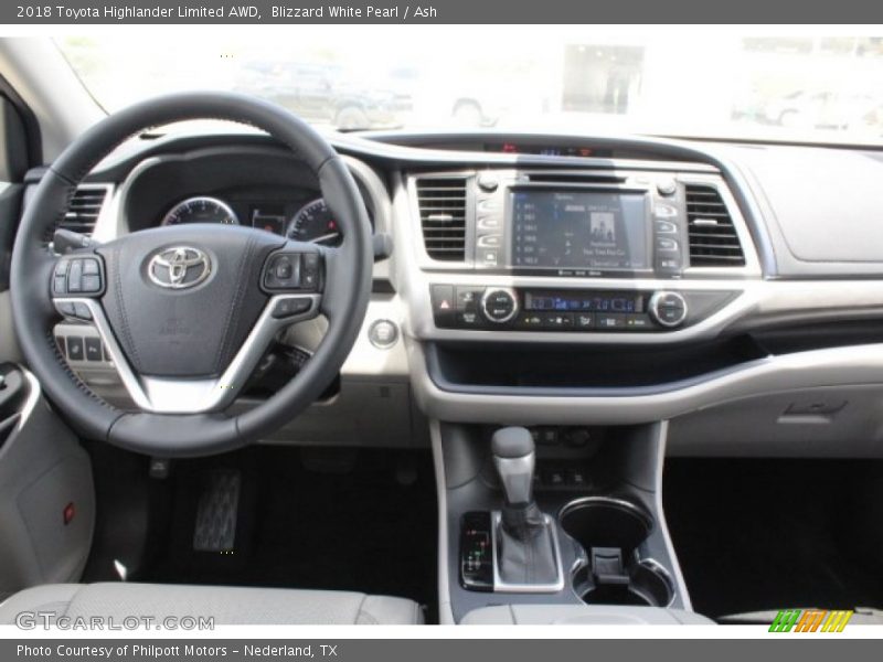 Blizzard White Pearl / Ash 2018 Toyota Highlander Limited AWD
