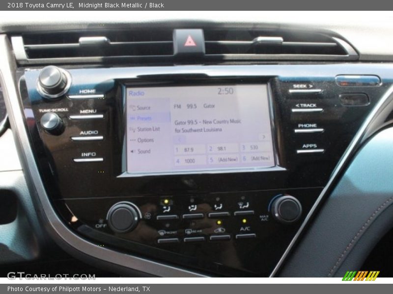 Midnight Black Metallic / Black 2018 Toyota Camry LE