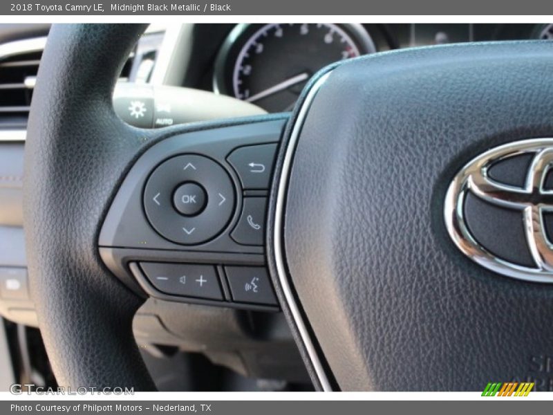Midnight Black Metallic / Black 2018 Toyota Camry LE