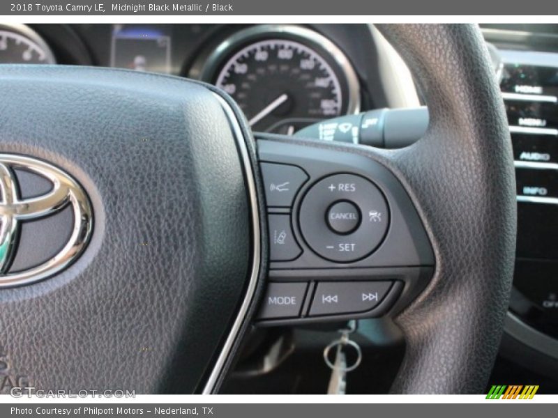 Midnight Black Metallic / Black 2018 Toyota Camry LE