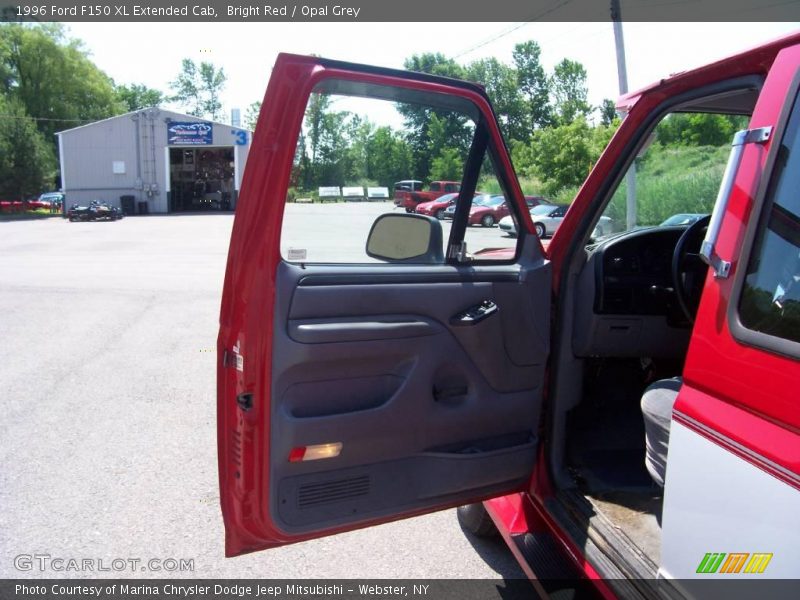 Bright Red / Opal Grey 1996 Ford F150 XL Extended Cab