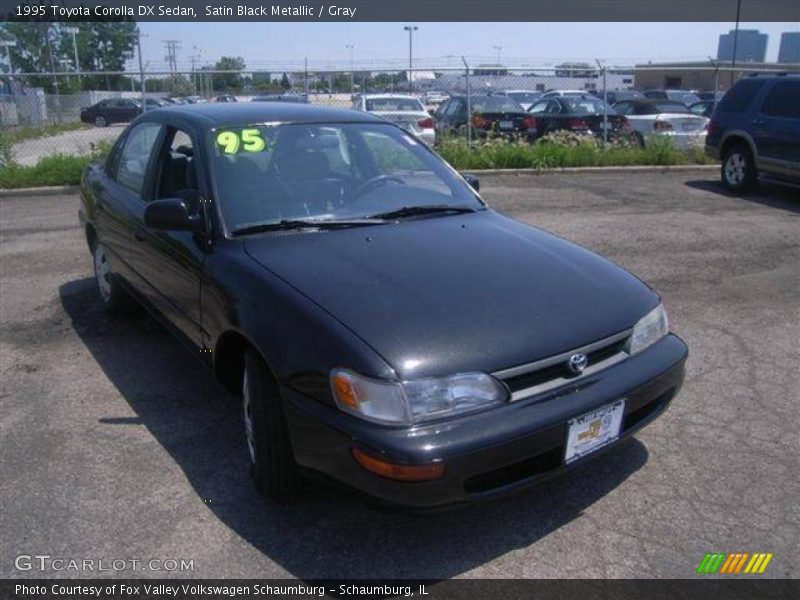 Satin Black Metallic / Gray 1995 Toyota Corolla DX Sedan