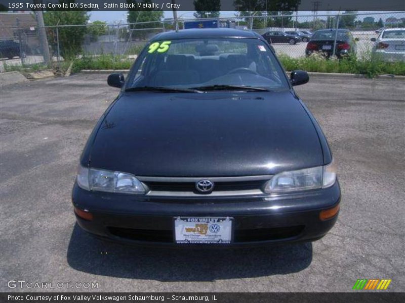 Satin Black Metallic / Gray 1995 Toyota Corolla DX Sedan