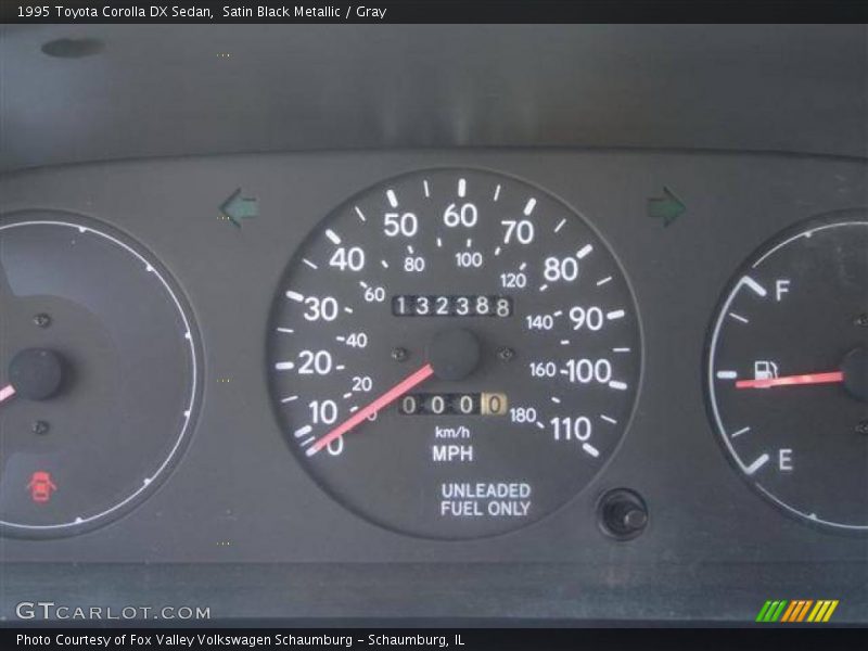 Satin Black Metallic / Gray 1995 Toyota Corolla DX Sedan