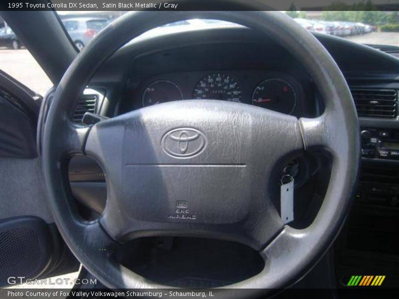 Satin Black Metallic / Gray 1995 Toyota Corolla DX Sedan