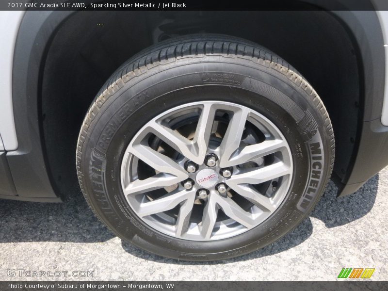 Sparkling Silver Metallic / Jet Black 2017 GMC Acadia SLE AWD