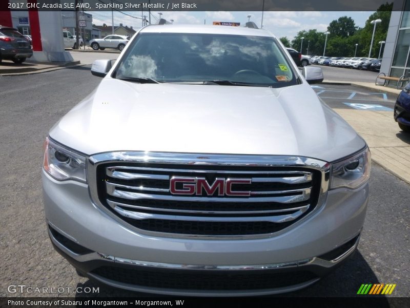 Sparkling Silver Metallic / Jet Black 2017 GMC Acadia SLE AWD