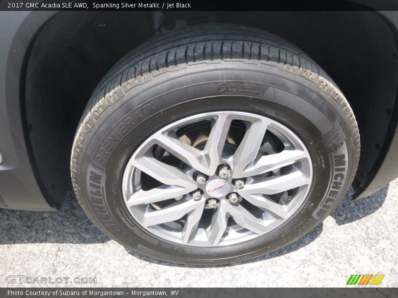 Sparkling Silver Metallic / Jet Black 2017 GMC Acadia SLE AWD