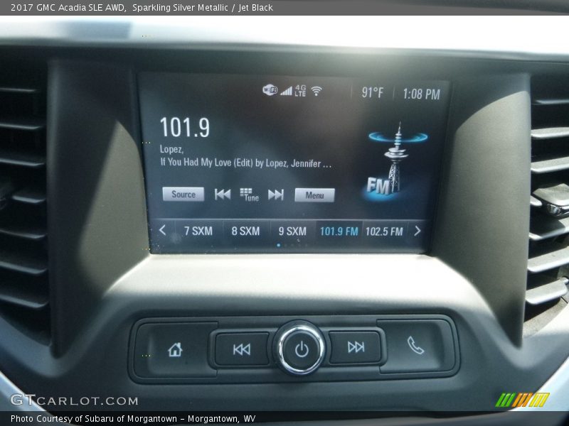 Sparkling Silver Metallic / Jet Black 2017 GMC Acadia SLE AWD