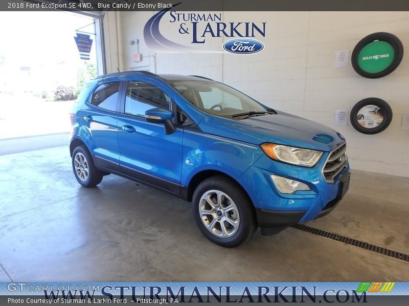 Blue Candy / Ebony Black 2018 Ford EcoSport SE 4WD