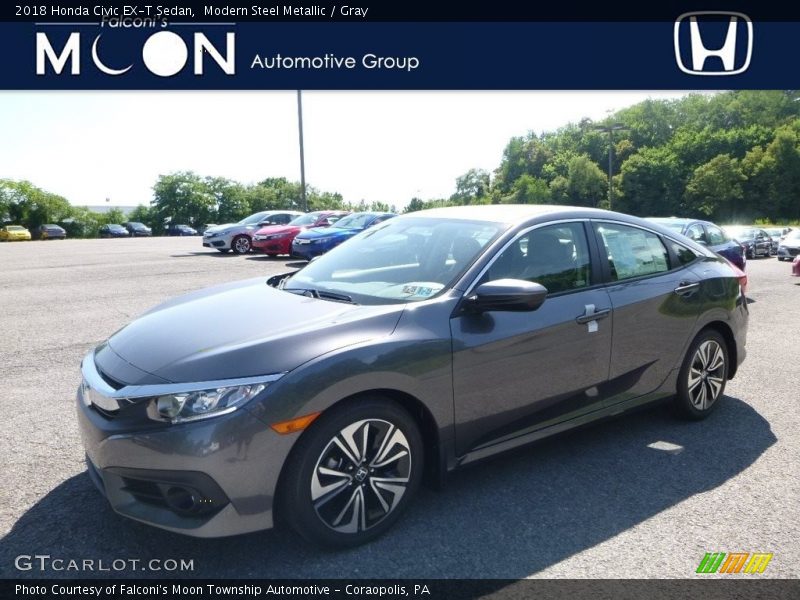 Modern Steel Metallic / Gray 2018 Honda Civic EX-T Sedan