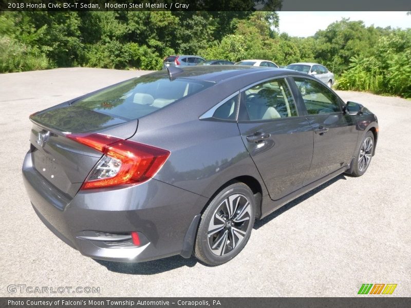 Modern Steel Metallic / Gray 2018 Honda Civic EX-T Sedan