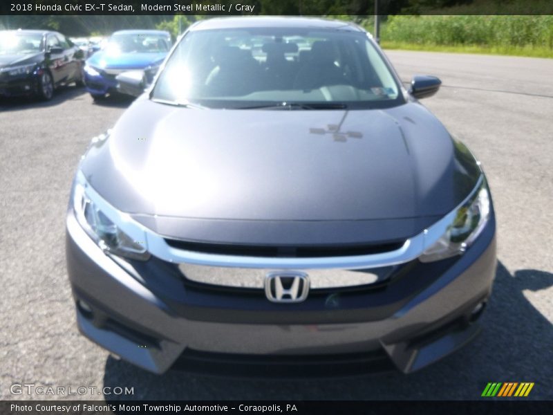 Modern Steel Metallic / Gray 2018 Honda Civic EX-T Sedan