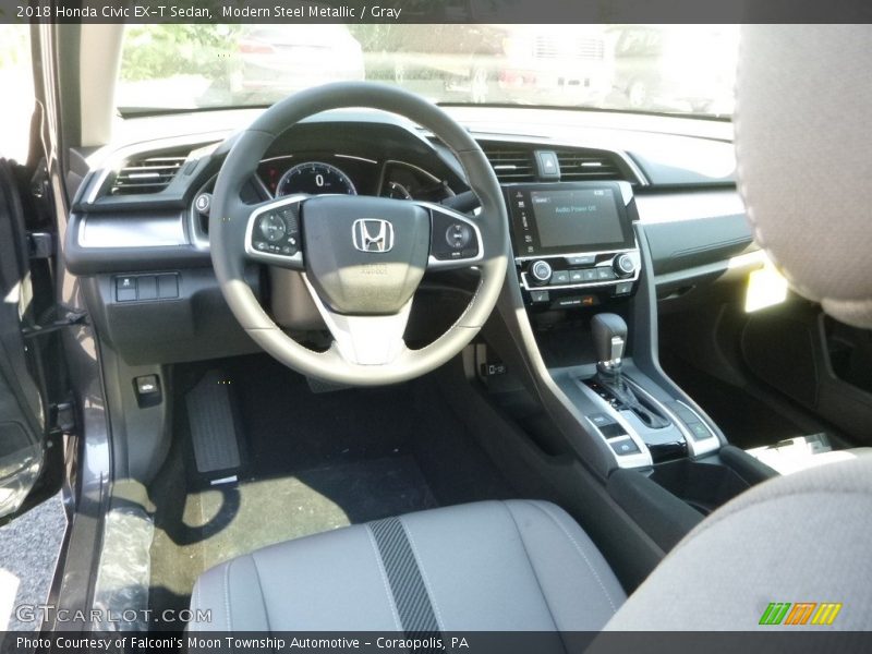 Modern Steel Metallic / Gray 2018 Honda Civic EX-T Sedan