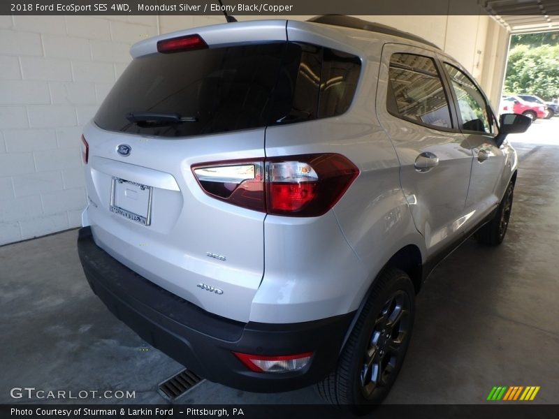 Moondust Silver / Ebony Black/Copper 2018 Ford EcoSport SES 4WD