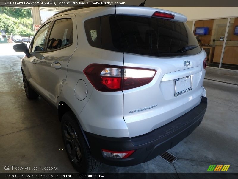 Moondust Silver / Ebony Black/Copper 2018 Ford EcoSport SES 4WD