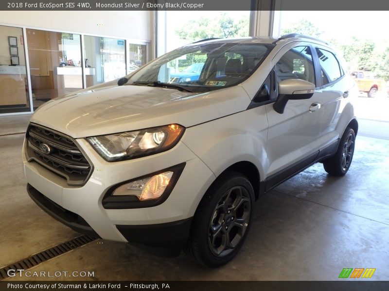 Moondust Silver / Ebony Black/Copper 2018 Ford EcoSport SES 4WD
