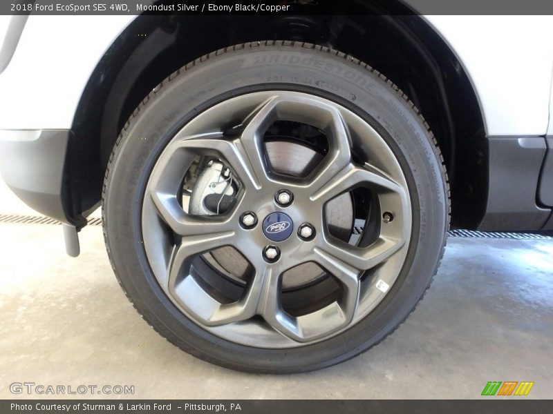 Moondust Silver / Ebony Black/Copper 2018 Ford EcoSport SES 4WD