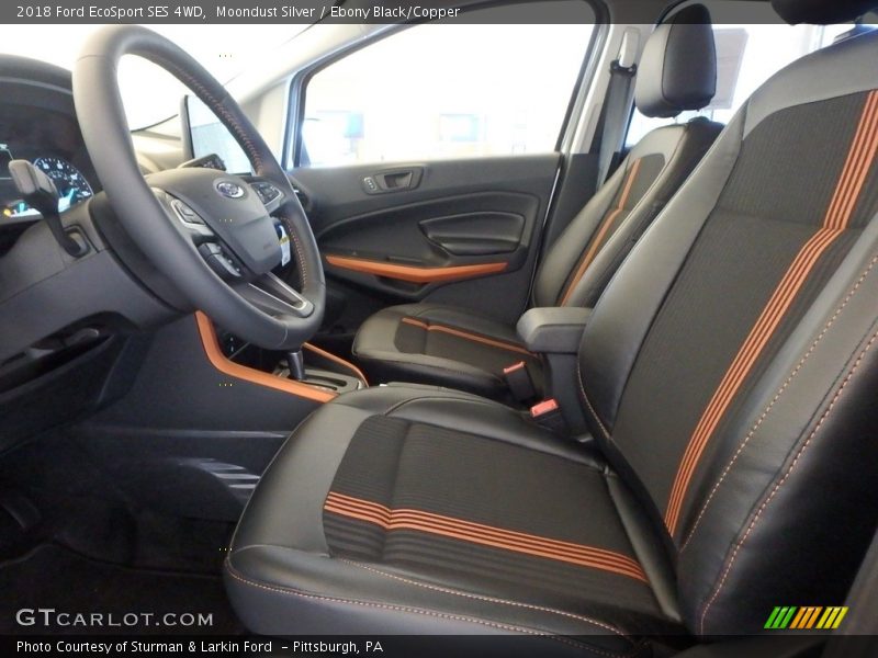 Moondust Silver / Ebony Black/Copper 2018 Ford EcoSport SES 4WD