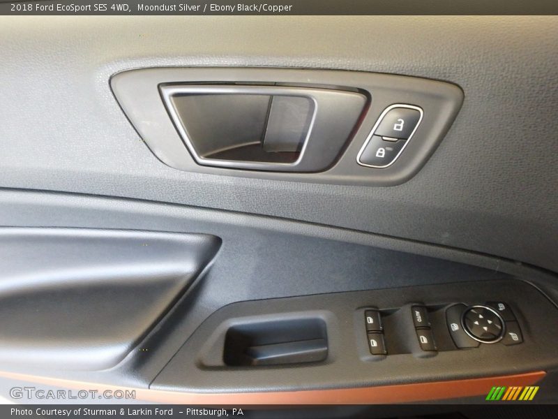 Moondust Silver / Ebony Black/Copper 2018 Ford EcoSport SES 4WD