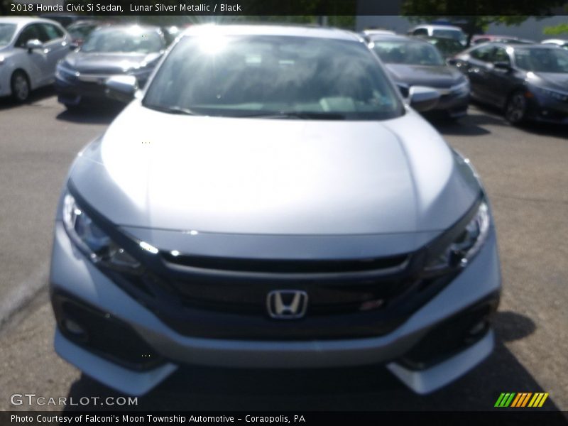 Lunar Silver Metallic / Black 2018 Honda Civic Si Sedan