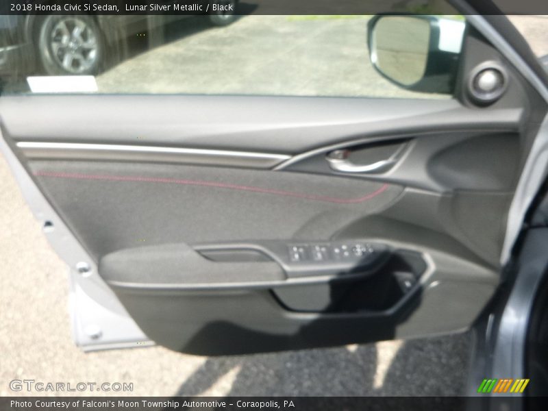 Lunar Silver Metallic / Black 2018 Honda Civic Si Sedan
