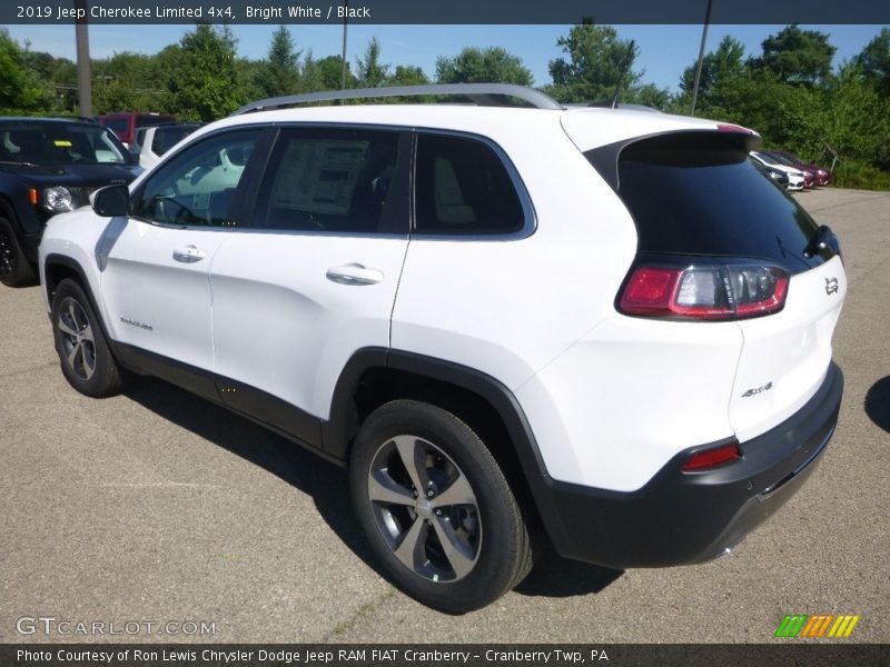 Bright White / Black 2019 Jeep Cherokee Limited 4x4