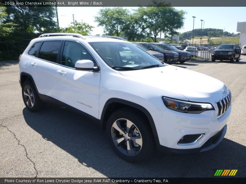 Bright White / Black 2019 Jeep Cherokee Limited 4x4