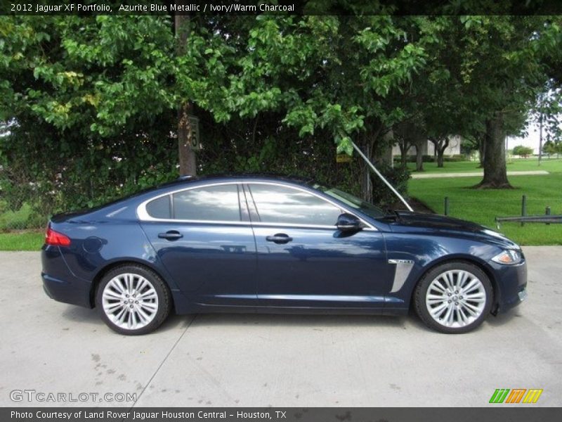 Azurite Blue Metallic / Ivory/Warm Charcoal 2012 Jaguar XF Portfolio